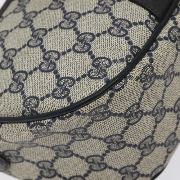 GUCCI GG Supreme Sherry Line Bag PVC Navy Gold Red 89 02 032 Auth BA1735 - Picture 5 of 16